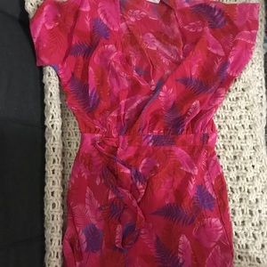 Psychedelic leaf acacia swimwear Rome dress small